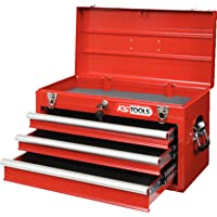 KS Tools 891.0003 Caja de Herramientas con 3 deslizantes y cajón Superior con Tapa abatible- Color Rojo